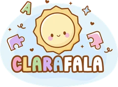 Mascote da Clarafala, um sol sorridente
